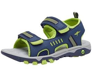 KangaROOS 18338 mixte enfant Sneakers Basses, Bleu (Dk Navy/Lime 4054), 36 EU