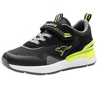 KangaROOS 18722 Mixte Enfant Basket, Jet Black/Neon Yellow 5062, 39 EU