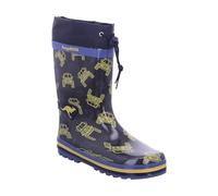 KangaROOS Bottes en Caoutchouc K-Rain Unisexes pour Enfant, Monster Truck Bleu Marine, 27 EU