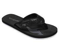 KangaROOS Femme K-BW Maya Sandale, Jet Black DK Silver, 36 EU