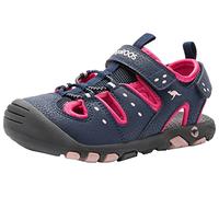KangaROOS Femme K-Trek Sandale, DK Navy Fandango Rose, 37 EU Étroit