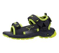 KangaROOS Garçon Unisex Kinder K-as Jamie Sandale Plate, Raven Dino, 30 EU