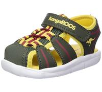 KangaROOS Garçon Unisex Kinder K-grobi Sandale, Olive Sun Yellow, 24 EU