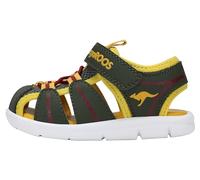 KangaROOS Garçon Unisex Kinder K-grobi Sandale, Olive Sun Yellow, 24 EU