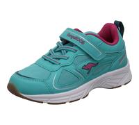 KangaROOS K-NI ROUG EV Chaussures de sport d'intérieur pour garçon en bleu avec semelle extérieure non marquante., Bleu/rose, 33 EU
