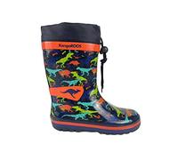 KangaROOS K-summerrain Botte de Pluie, DK Navy Dino Multi, 24 EU