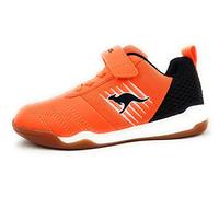 KangaROOS K5-Super Court EV Sneaker, Neon Orange/Jet Black, 33 EU