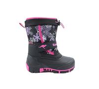 KangaROOS Kanga-Bean IV Bottes de neige pour femme, noir jet/rose fluo, taille 39 EU, noir de jais et rose fluo, 39 EU