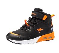 KangaROOS KX-Hydro Sneaker, Jet Black/Neon Orange, 35 EU