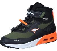 KangaROOS KX Toke Mid EV Baskets montantes pour enfant Noir avec Vert Imperméable Vert, vert, 33 EU