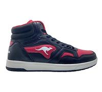 KangaROOS Mixte K-Slam Point Mid Basket, Jet Black Rouge, 47 EU