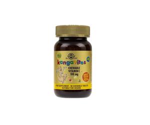 Kangavites Vitamine C 100 mg 90 Comprimés à mâcher - Goût d'orange Solgar