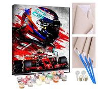 KANGBAWA Peinture par Numero Adulte Aquarelle d'un pilote de Formule 1 DIY Peinture à l'huile Numéros Toile Paint by Numbers Peindre par Nombre Kits sans Cadre 40x50cm