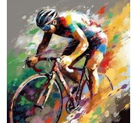 KANGBAWA Peinture par Numero Adulte Course de vélo en couleur (7) DIY Peinture à l'huile Numéros Toile Paint by Numbers Peindre par Nombre Kits sans Cadre 40x50cm