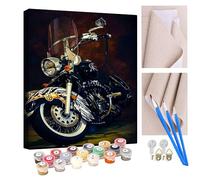 KANGBAWA Peinture par Numero Adulte Moto noire DIY Peinture à l'huile Numéros Toile Paint by Numbers Peindre par Nombre Kits sans Cadre 40x50cm