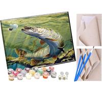 KANGBAWA Peinture par Numero Adulte Pêche - 1 DIY Peinture à l'huile Numéros Toile Paint by Numbers Peindre par Nombre Kits sans Cadre 40x50cm