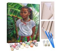 KANGBAWA Peinture par Numero Adulte Petite fille (2) DIY Peinture à l'huile Numéros Toile Paint by Numbers Peindre par Nombre Kits sans Cadre 40x50cm