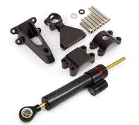 KANGBOZ Compatible avec CBR 600 pour F4 pour F4I 1999-2003 Kit De Fixation pour Amortisseur De Direction Moto Accessoires Universels Amortisseur Direction(Black)