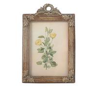 Kangce Petit cadre photo vintage 6,3 x 8,9 cm - Ornés de taille portefeuille antique pour table et suspension murale - Décoration d'intérieur rétro - Galerie de photos - Art mural - Bronze