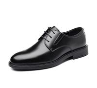 Kanggrei Chaussures habillées for Hommes, à Lacets, Bout Rond, en Cuir végétalien, Couleur Unie, Chaussures Derby Basses, antidérapantes, Talon carré, for Mariage(38 EU)