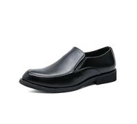 Kanggrei Chaussures Oxford for Hommes, Bout Pointu, à Enfiler, en Cuir PU, for Le Travail ou Le Bal(Noir,45 EU)