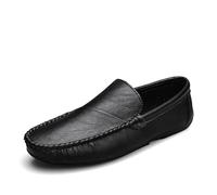 Kanggrei Mocassins for Hommes, Chaussures à Enfiler, Bout Rond, en Cuir végétalien, for la Conduite, légers, Classiques, for la Marche(Noir,40 EU)