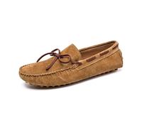 Kanggrei Mocassins for Hommes Mocassins décontractés Mocassins for Hommes Cuir Nubuck Chaussures de Conduite à Enfiler for Hommes Chaussures de Bateau légères et Confortables (Color : Light Brown, S