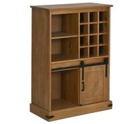 Kangmusi 4018445 Halden Cave à vin avec étagères à vin et porte coulissante en pin