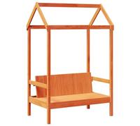 Kangmusi 846996 Banc avec toit en cire 117,5 x 70 x 176,5 cm Pin massif