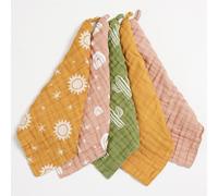 Kangobaby - Ma Vie Douce - Serviette En Mousseline Respirante En Coton Et Bambou Pour Bébé,Lot De 5 Pièces,Tissu Pour Rots Pour - Type S03