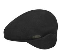Kangol Casquette 504 avec Oreillettes Homme - pour Laine Visiere, Hiver Automne-Hiver - L (58-59 cm) Noir