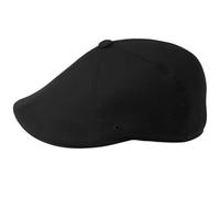 Kangol Casquette 504 Flexfit Homme - Plate Gavroche Laine avec Visiere Automne Printemps Hiver Ete Printemps-ete - L/XL (58-61 cm) Noir