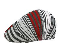Kangol Casquette Digital Stripes 507 Femme/Homme - Gavroche avec Visiere Ete Printemps-ete - XL (60-61 cm) Gris-Rouge