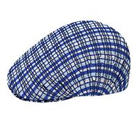 Kangol - Béret - Casquette Plate Homme ou Femme Prep Plaid 507 - Taille S - Bleu