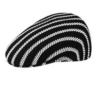 Kangol Casquette Twist Stripe 504 Homme - Gavroche avec Visiere, Doublure Hiver Automne-Hiver - S (54-55 cm) Noir
