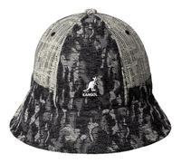 Kangol Chapeau bob décontracté en denim avec surpiqûres noires L/XL