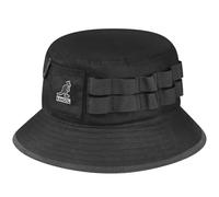 Kangol Chapeau en Coton Waxed Utility Bucket Chapeau de pêche Chapeau de Soleil (L (58-59 cm) - Noir)