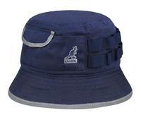 Kangol Chapeau en Coton Waxed Utility Bucket Femme/Homme - D'Ete de Peche Soleil Ete Printemps-ete - M (56-57 cm) Bleu Fonce