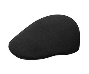 Kangol Chapeau en Laine sans Couture 507, Noir (Noir/doré BG)., XL
