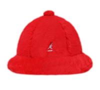 Kangol Chapeau en Tissu Faux Fur Casual Femme - Cloche avec Doublure Hiver Automne-Hiver - M (56-57 cm) Rouge