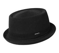 Chapeau Kangol Mowbray Pork Pie Player chapeau en tissu (XL/60-61 - noir)