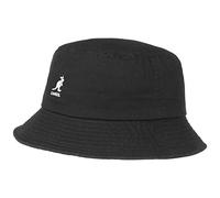 Kangol Chapeau Washed Bucket Hat Femme/Homme - de Plage D'Ete Peche Printemps-ete Ete - XL (60-61 cm) Noir