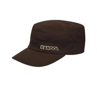 Kangol, Femme, Accessoires, Brun, Taille: S/M Casquette Militaire en Coton Marron Foncé avec Poche Cachée