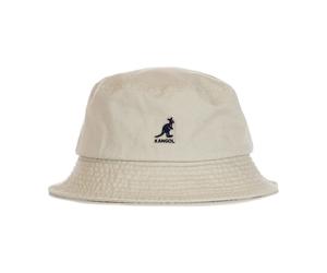 Kangol, Homme, Accessoires, Beige, Taille: L Chapeau Seau en Coton Kaki Lavé