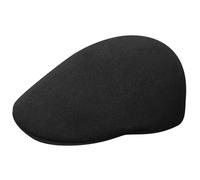 Kangol Laine sans Couture 507 Casquette Plate, Noir (Noir/Or BG), L Mixte