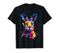 Kangourou Animal Art Portrait Wildlife Nature Wallaby Lover T-Shirt