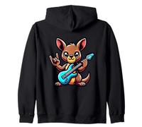 Kangourou avec E-Guitare Rocker Style Sweat à Capuche
