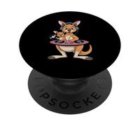 Kangourou Dj Avec Platines Et Vinyle PopSockets PopGrip Adhésif