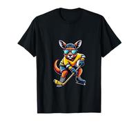 Kangourou En Action Sur Glace Hockey T-Shirt