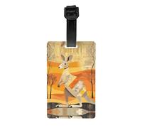 Kangourou Étiquettes à bagages en blocs géométriques pour protéger l'intimité des bagages de voyage avec sac, sac à dos - Couleurs vives faciles à identifier